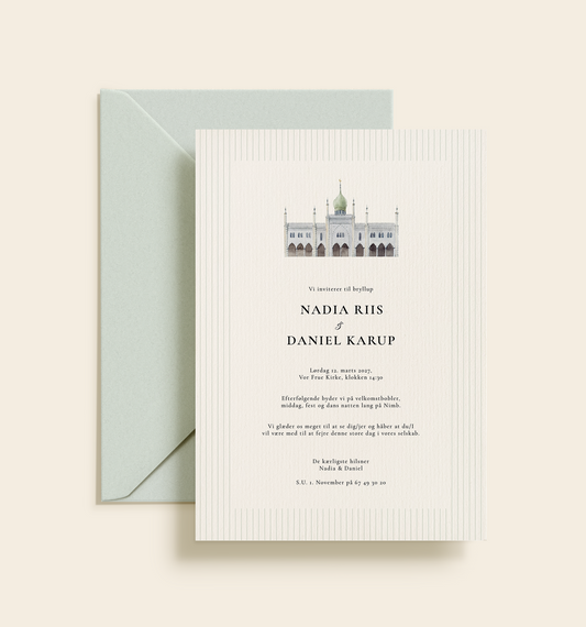 Nimb Akvarel Bryllup Invitation