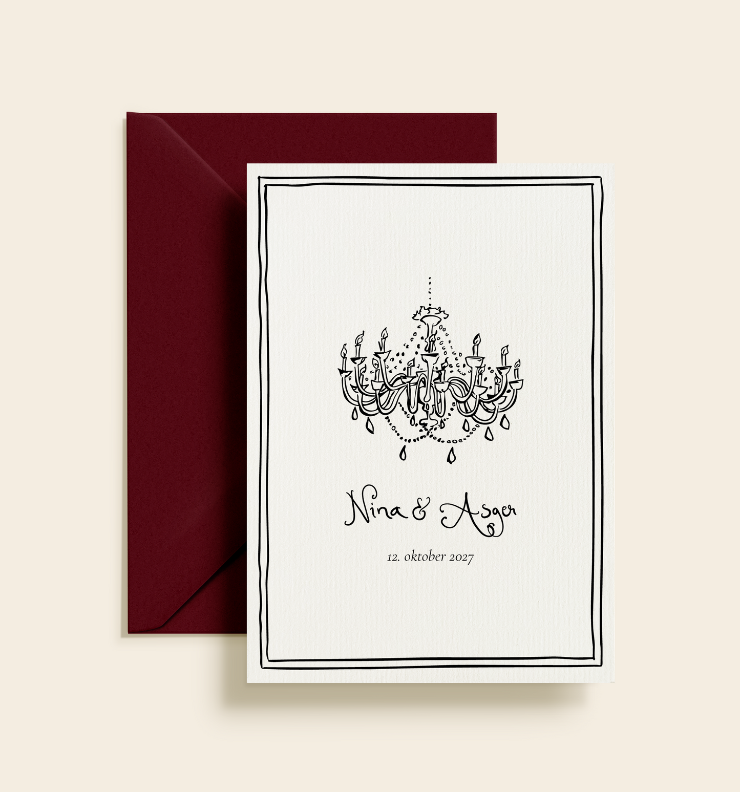 Nina & Asger Bryllup Invitation