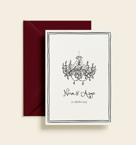 Nina & Asger Bryllup Invitation