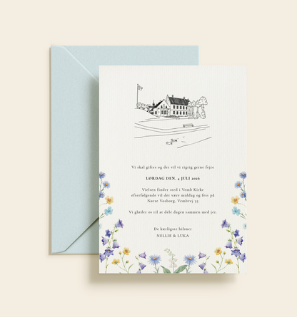 Nørre Vosborg Bryllup Invitation