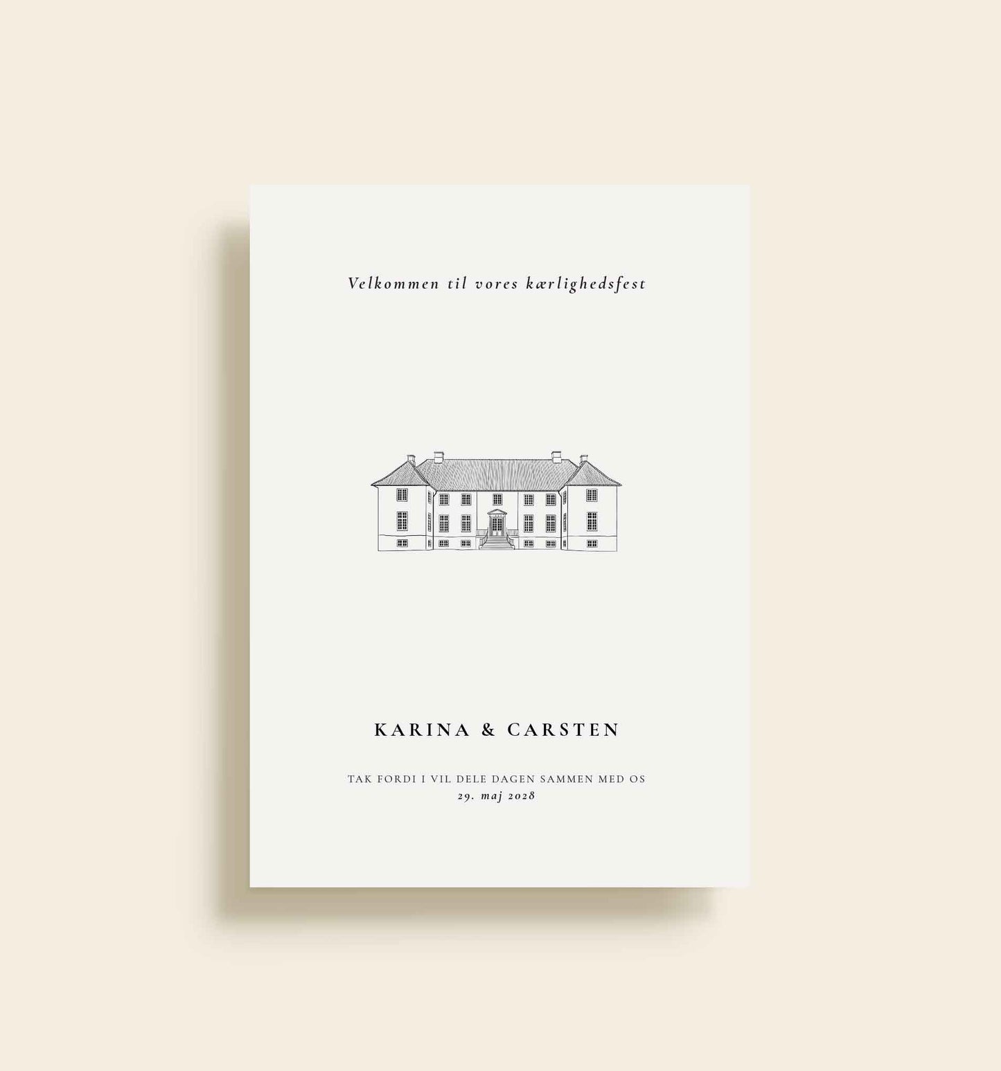 Oremandsgaard Gods Bryllup Velkomstskilt