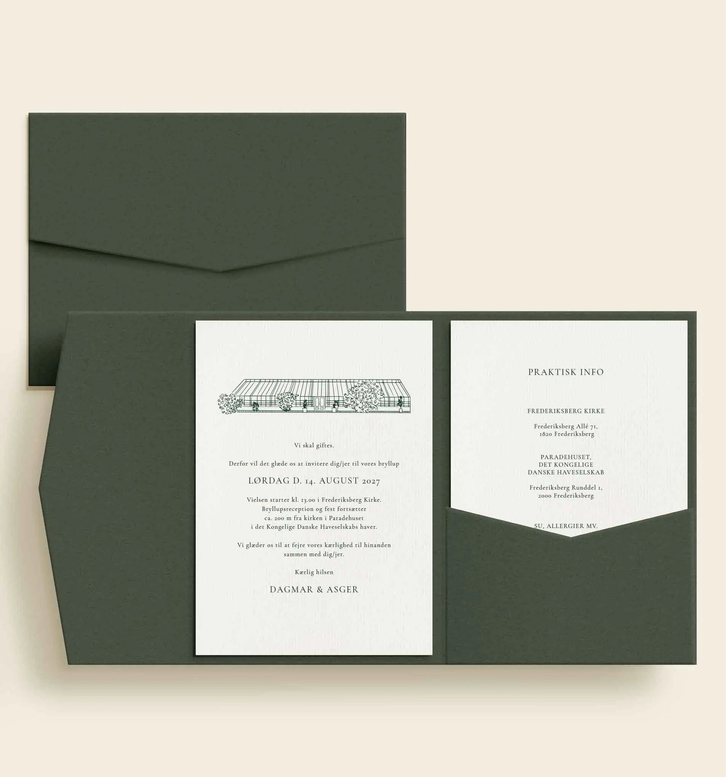 Paradehuset Bryllup Lommekuvert