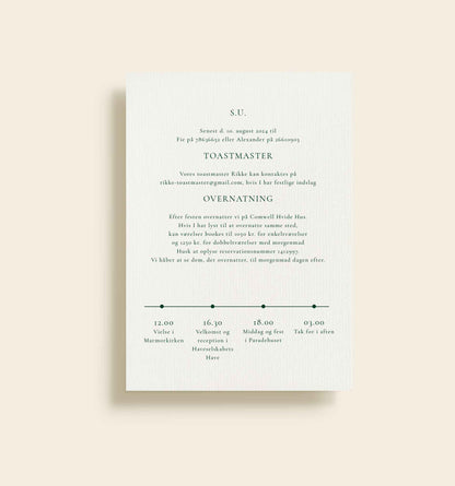 Paradehuset Bryllup Program