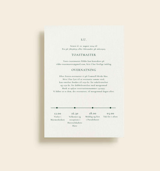 Paradehuset Bryllup Program