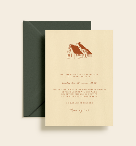 Peter Lieps Hus Bryllup Invitation