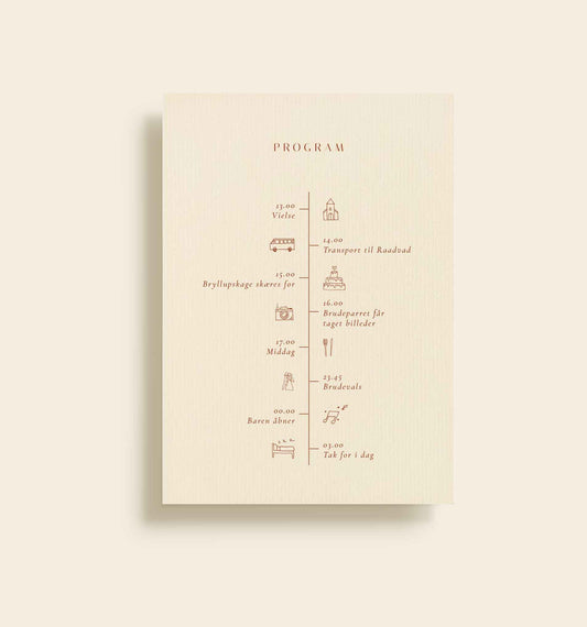 Raadvad Vandrehjem Bryllup Program
