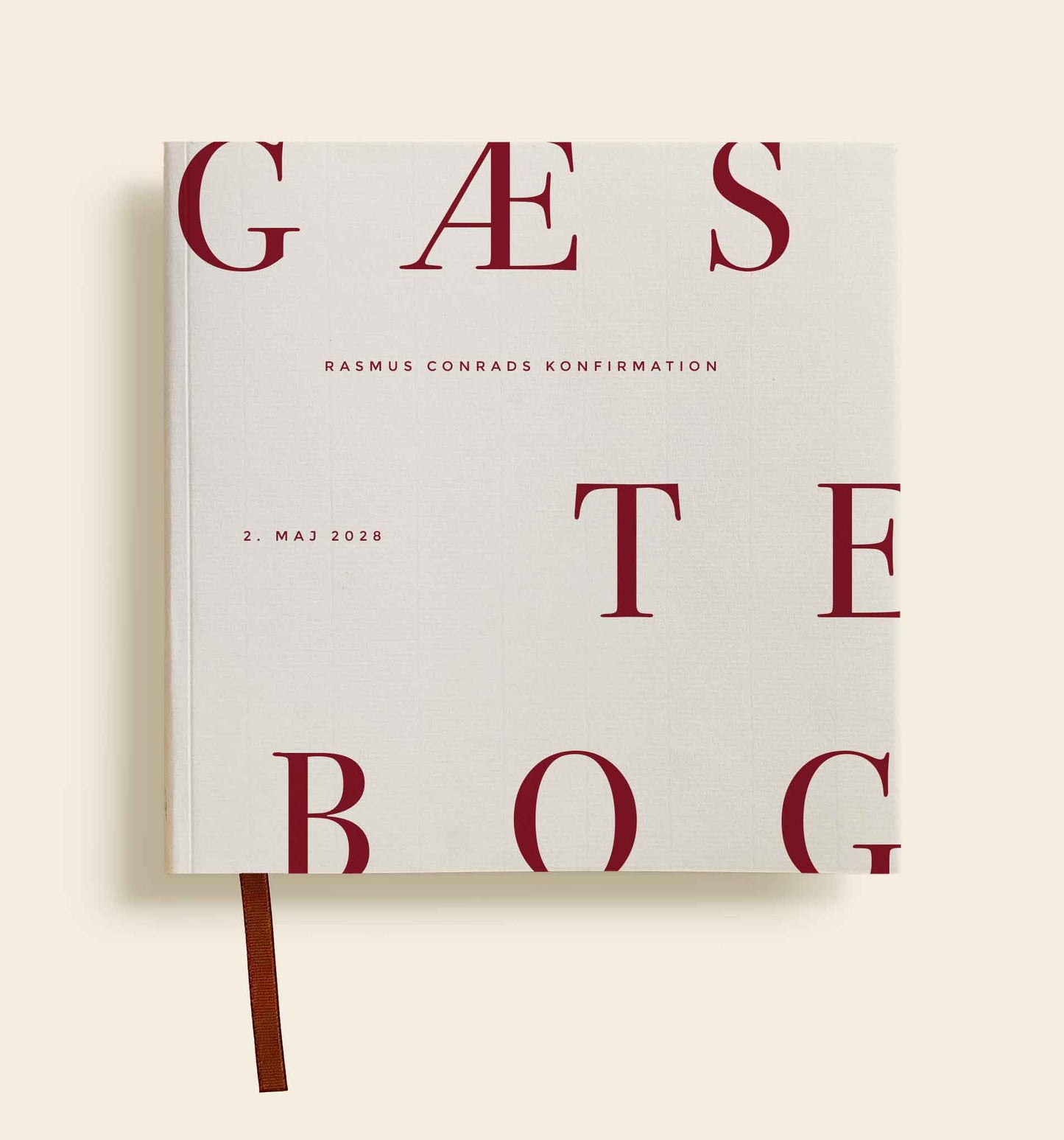 Rasmus Konfirmation Gæstebog med personligt omslag