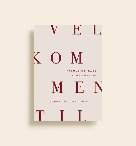 Rasmus Konfirmation Velkomstskilt