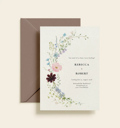 Rebecca & Robert Bryllup Invitation