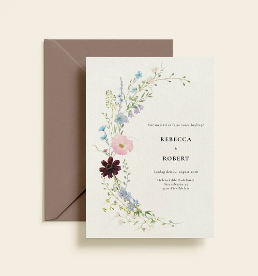 Rebecca & Robert Bryllup Invitation