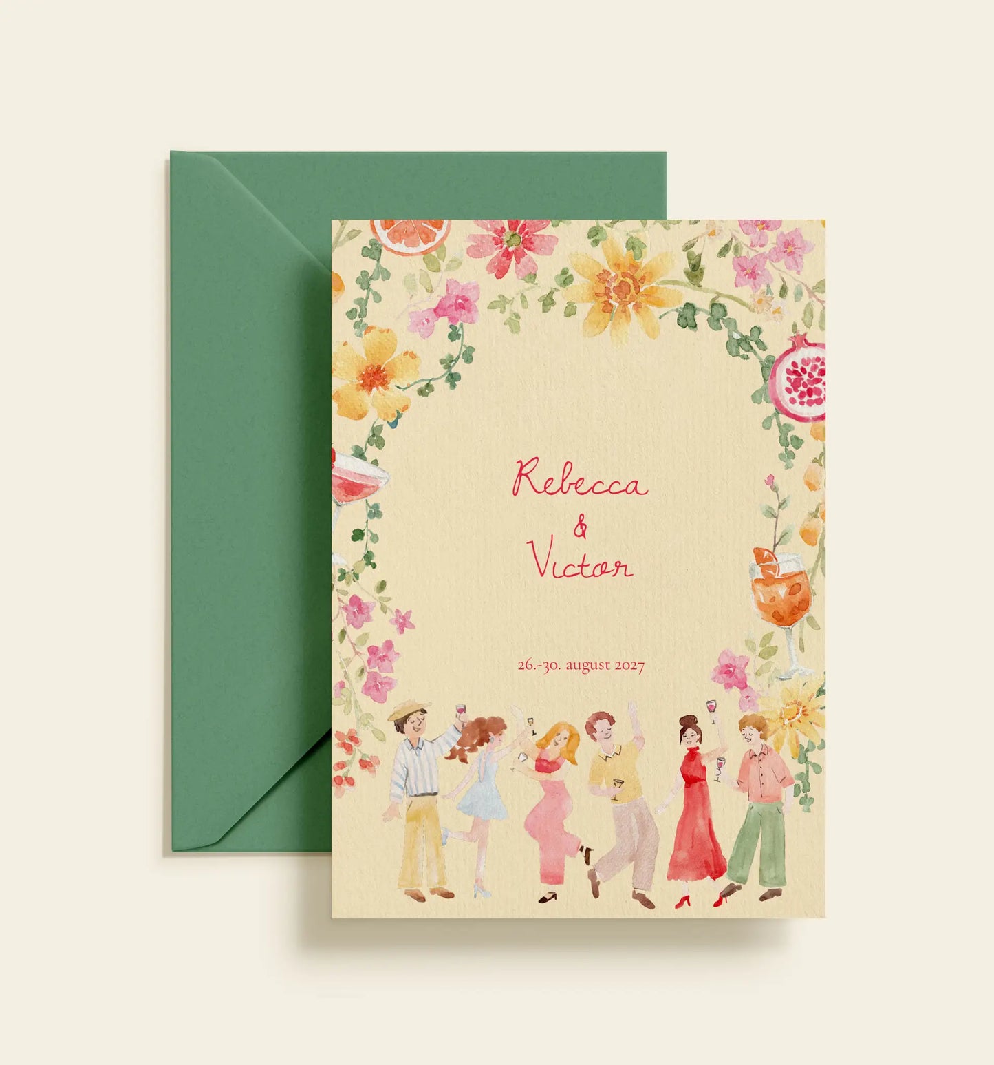 Rebecca & Victor Bryllup Invitation