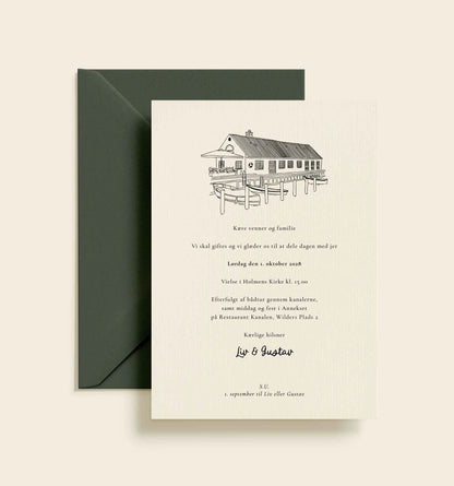 Restaurant Kanalen Bryllup Invitation