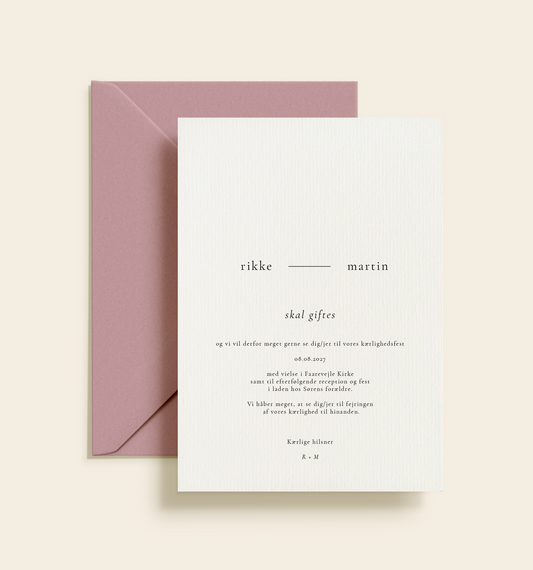 Rikke & Martin Bryllup Invitation