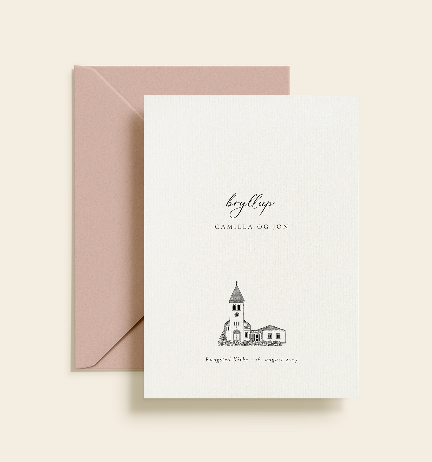 Rungsted Kirke Bryllup Invitation