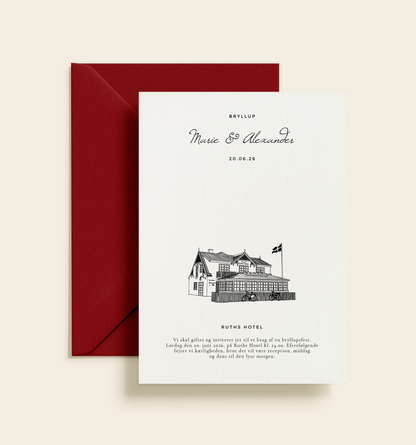 Ruths Hotel Bryllup Invitation