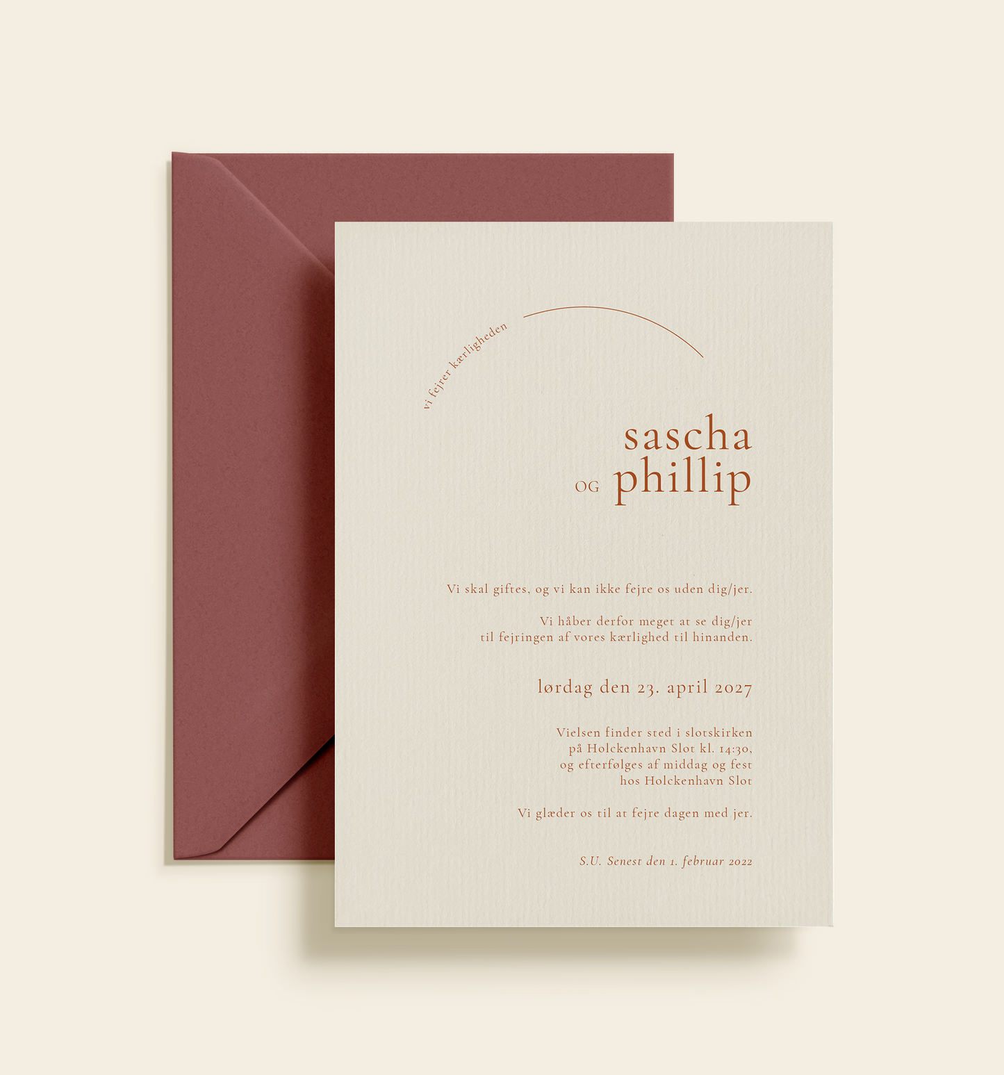 Sascha & Phillip Bryllup Invitation
