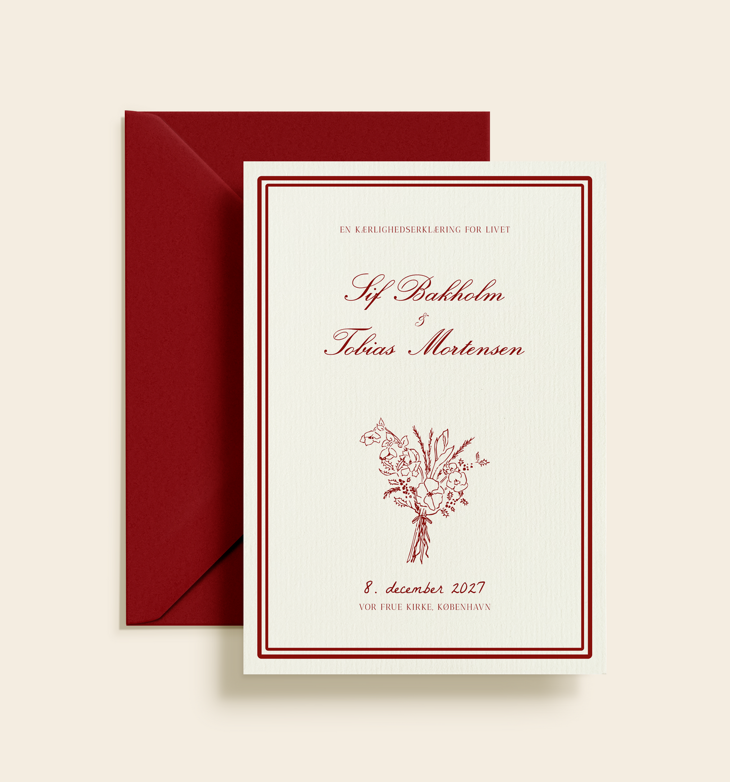 Sif & Tobias Bryllup Invitation