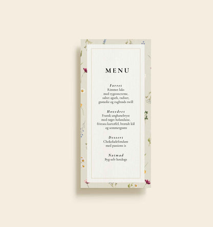 Simone Konfirmation Menukort