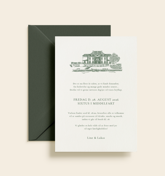 Sixtus Middelfart Bryllup Invitation
