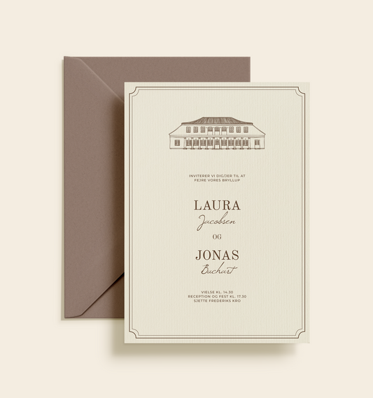 Sjette Frederiks Kro Bryllup Invitation