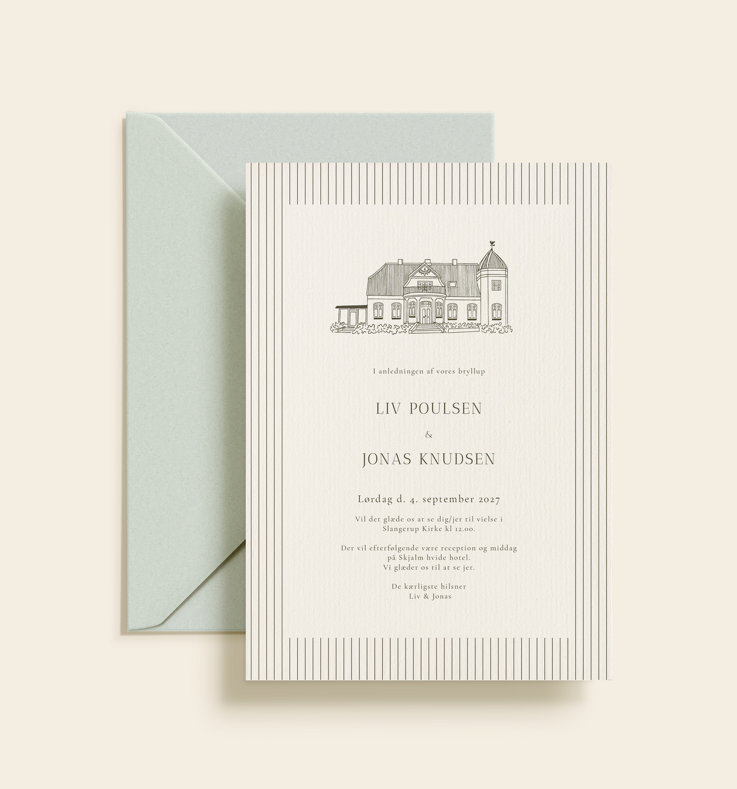 Skjalm Hvide Hotel Bryllup Invitation