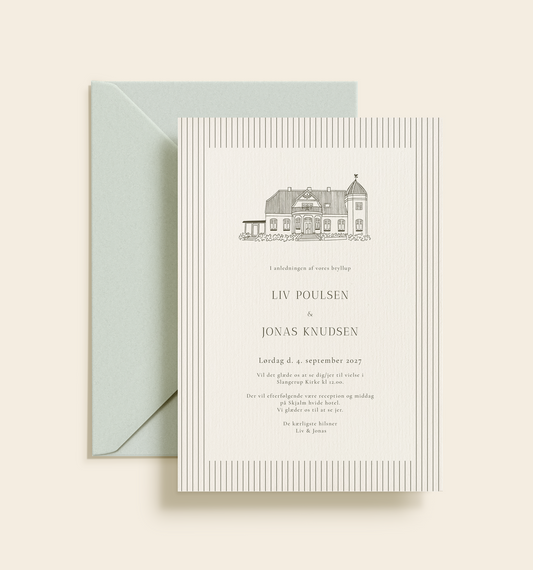 Skjalm Hvide Hotel Bryllup Invitation