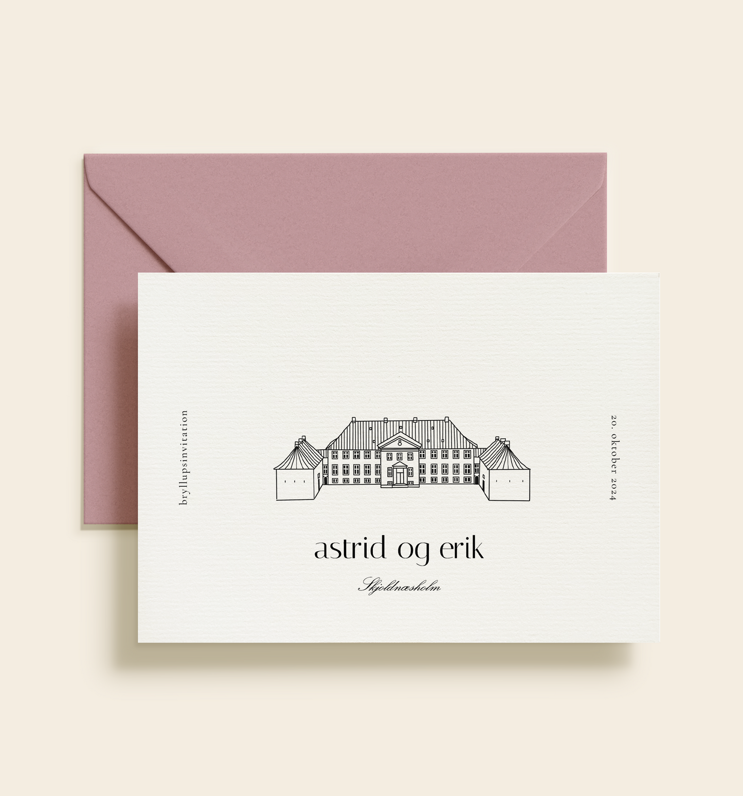 Skjoldnæsholm Bryllup Invitation