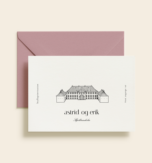 Skjoldnæsholm Bryllup Invitation