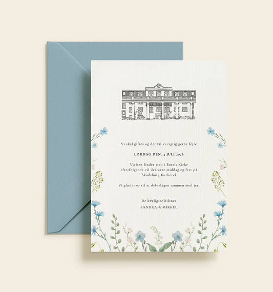 Skodsborg Kurhotel Bryllup Invitation