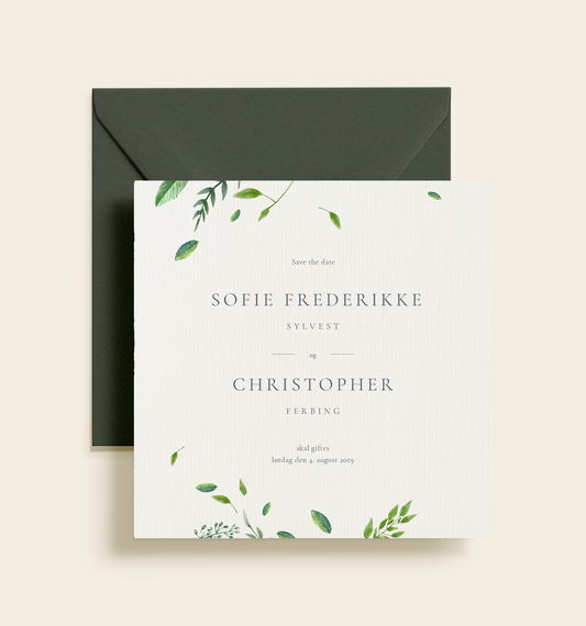 Sofie Frederikke & Christopher Bryllup Invitation