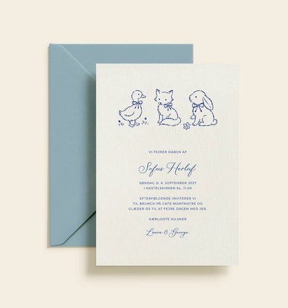 Sofus Herluf Barnedåb Invitation