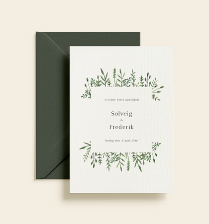 Solveig & Frederik Bryllup Invitation