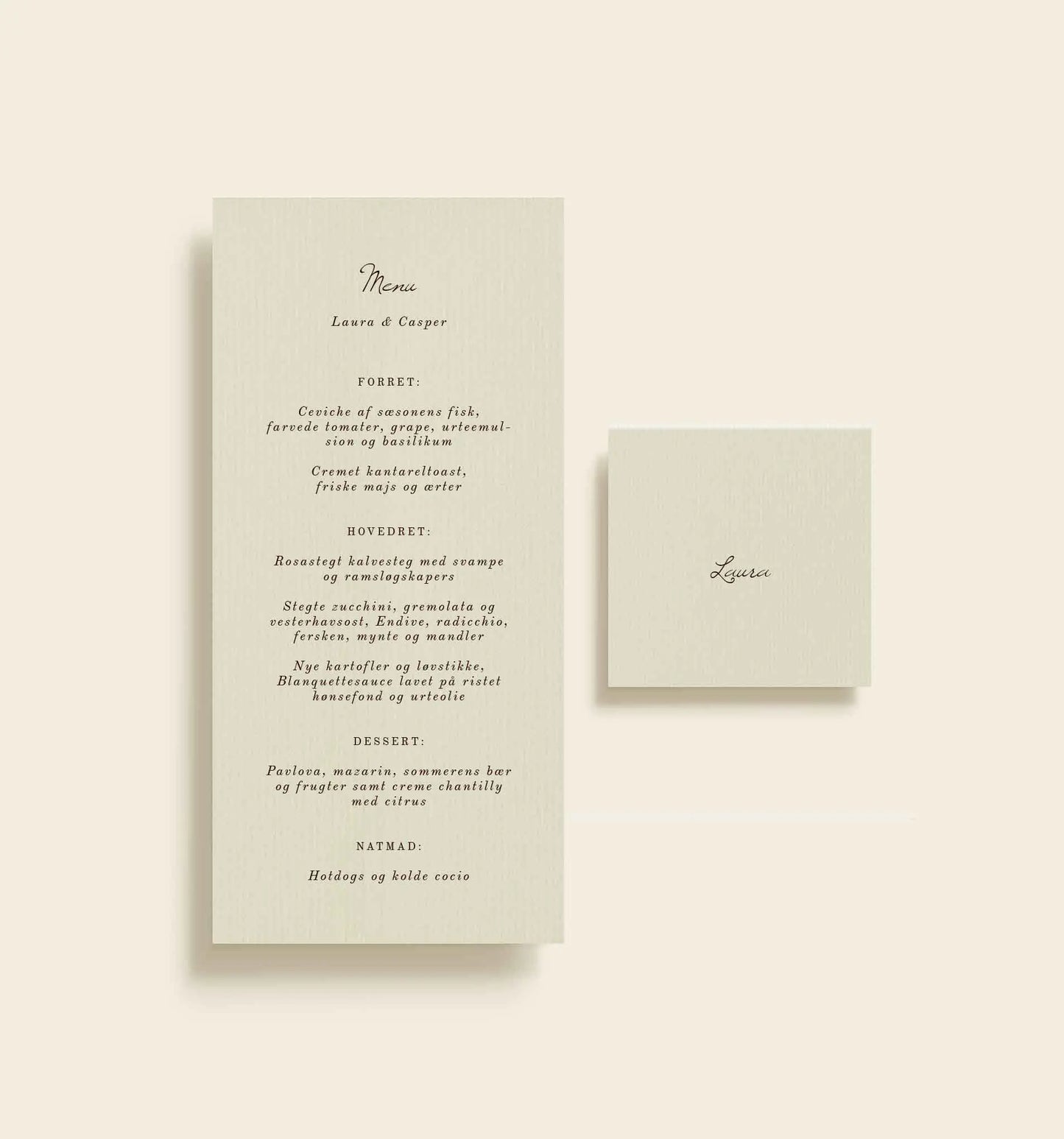 Sølyst Bryllup Bordkort