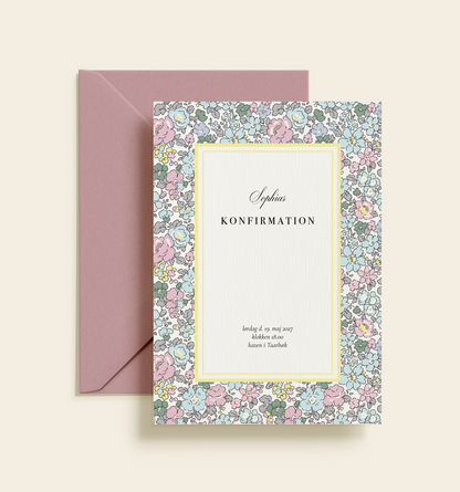 Sophia Konfirmation Invitation - Print Selv / Digital