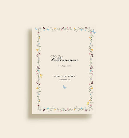 Sophie & Esben Bryllup Velkomstskilt