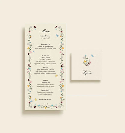 Sophie & Esben Bryllup Bordkort
