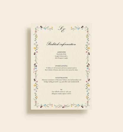 Sophie & Esben Bryllup Praktisk info