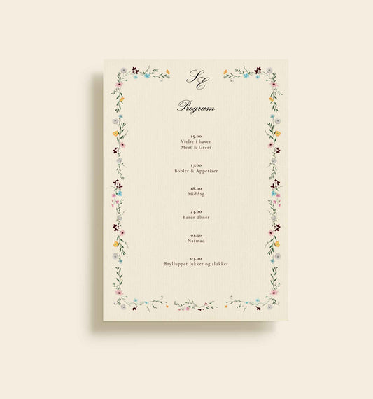 Sophie & Esben Bryllup Program