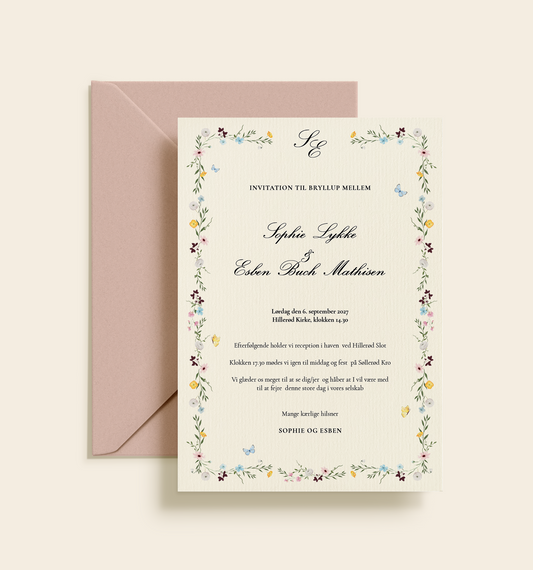 Sophie & Esben Bryllup Invitation