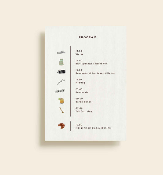 Søs & Frederik Bryllup Program