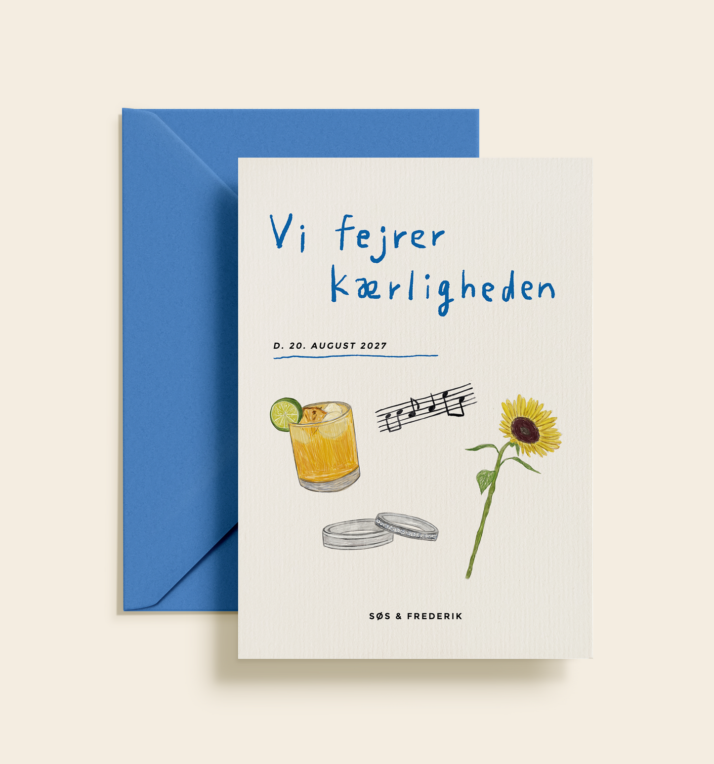 Søs & Frederik Bryllup Invitation