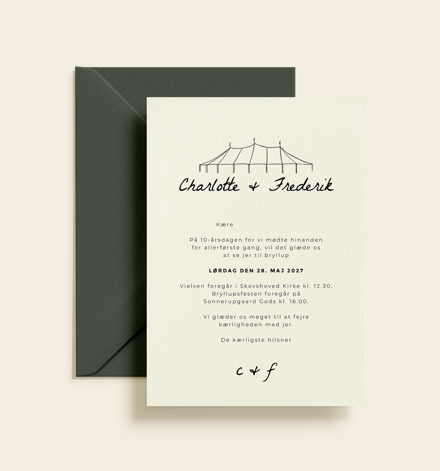 Sperry Bryllup Invitation