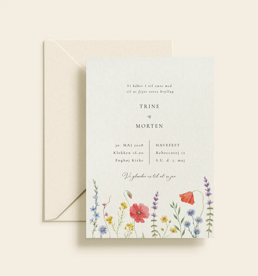 Trine & Morten Bryllup Invitation
