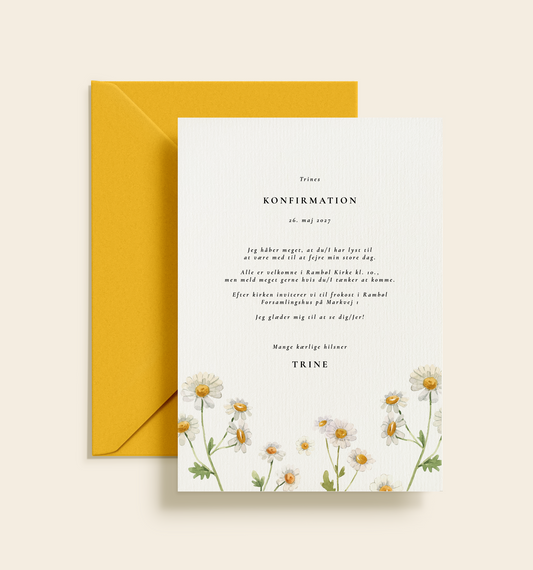 Trine Konfirmation Invitation