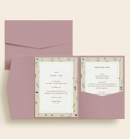 Tulle & Tim Bryllup Lommekuvert