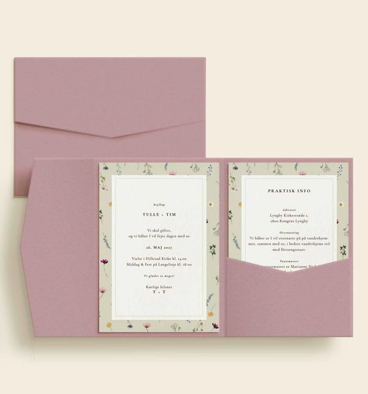 Tulle & Tim Bryllup Lommekuvert