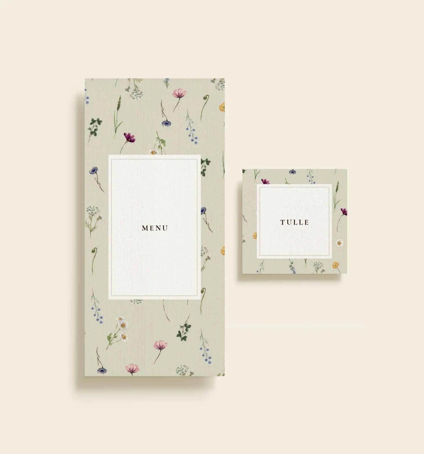 Tulle & Tim Bryllup Bordkort