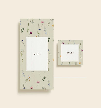 Tulle & Tim Bryllup Bordkort