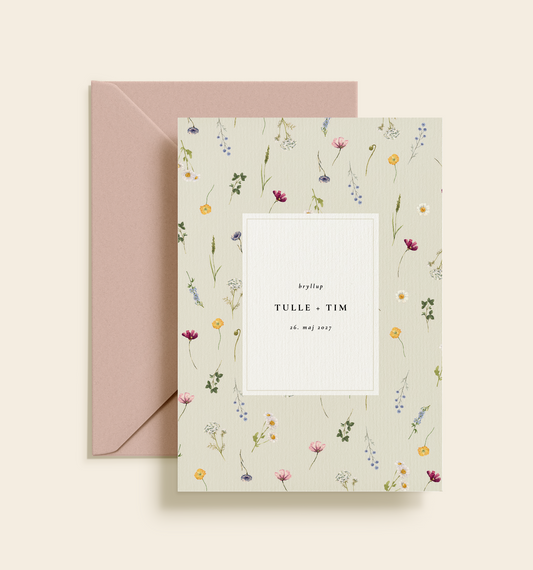 Tulle & Tim Bryllup Invitation