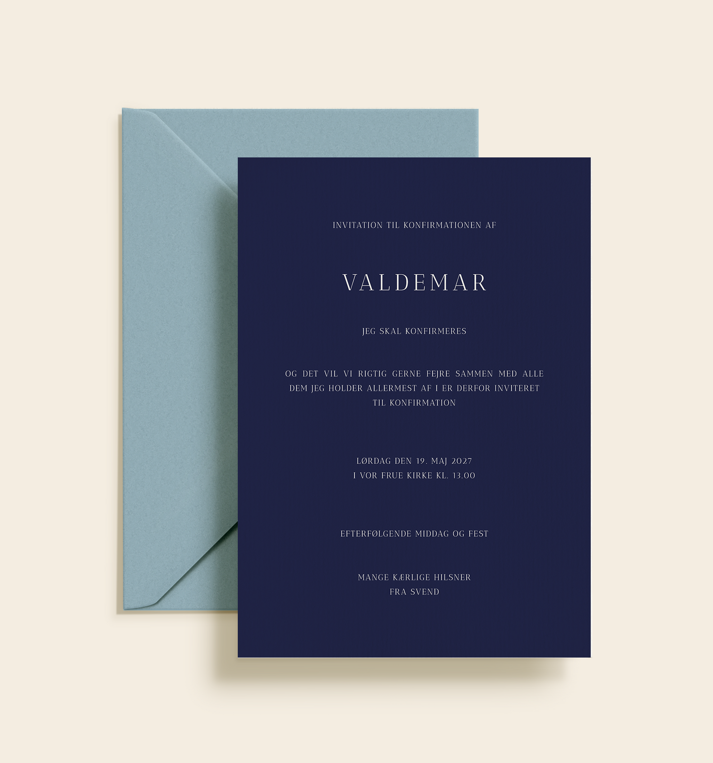 Valdemar Konfirmation Invitation